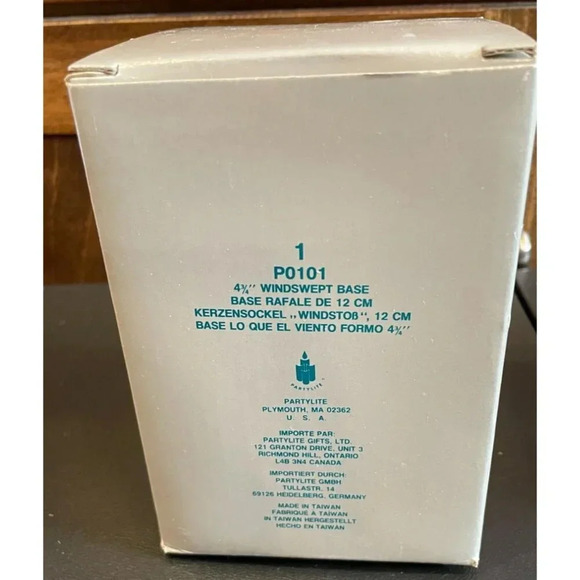 Vintage Partylite Windswept Base Candle Holder Stands 4 3/4" USA Set of 2 P0101 - Picture 4 of 6